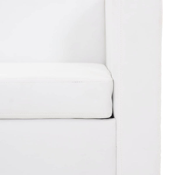 vidaXL 3-Seater Sofa Artificial Leather White