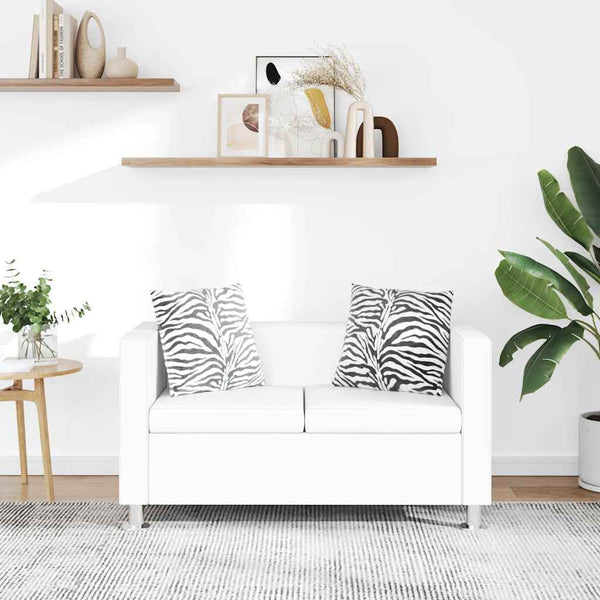 vidaXL 2-Seater Sofa Artificial Leather White