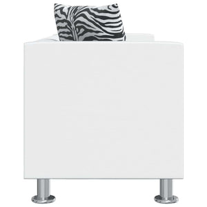 vidaXL 2-Seater Sofa Artificial Leather White