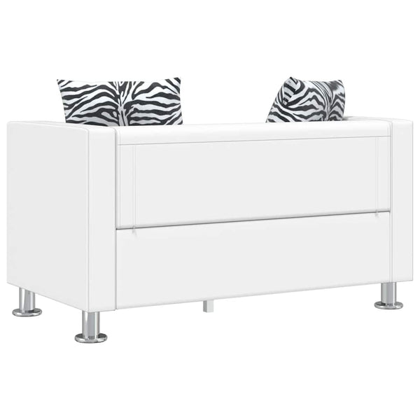 vidaXL 2-Seater Sofa Artificial Leather White
