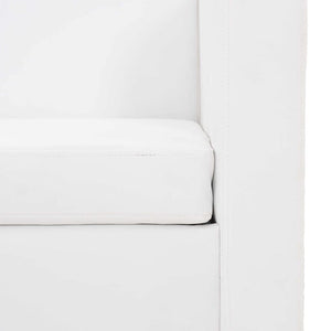 vidaXL 2-Seater Sofa Artificial Leather White