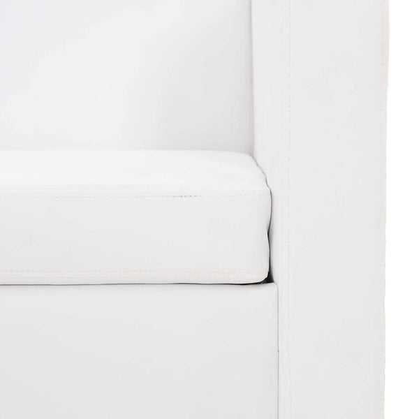 vidaXL 2-Seater Sofa Artificial Leather White