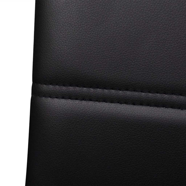vidaXL Cantilever Chairs 2 pcs Black Faux Leather