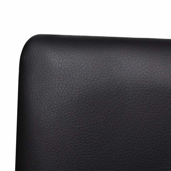 vidaXL Cantilever Chairs 2 pcs Black Faux Leather