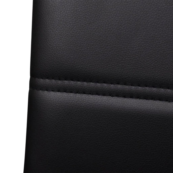 vidaXL Cantilever Chairs 4 pcs Black Faux Leather