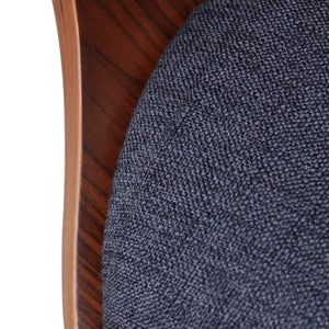 vidaXL Dining Chairs 4 pcs Dark Gray Bentwood and Fabric
