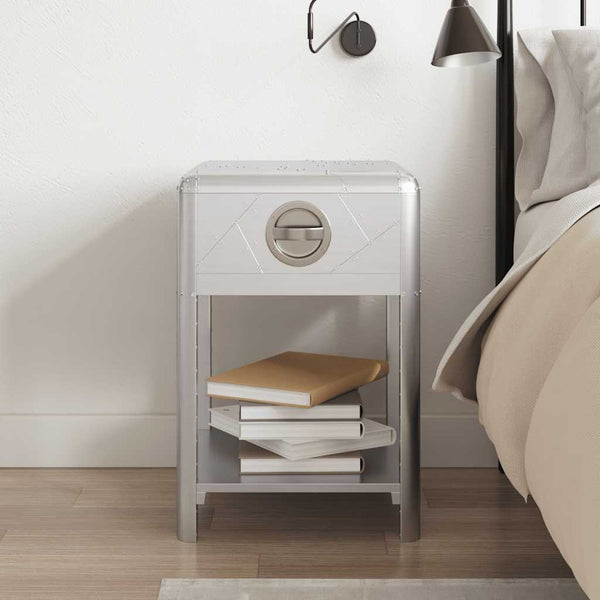 vidaXL Nightstand with 1 Drawer Vintage Aviator Airplane Style
