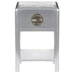 vidaXL Nightstand with 1 Drawer Vintage Aviator Airplane Style