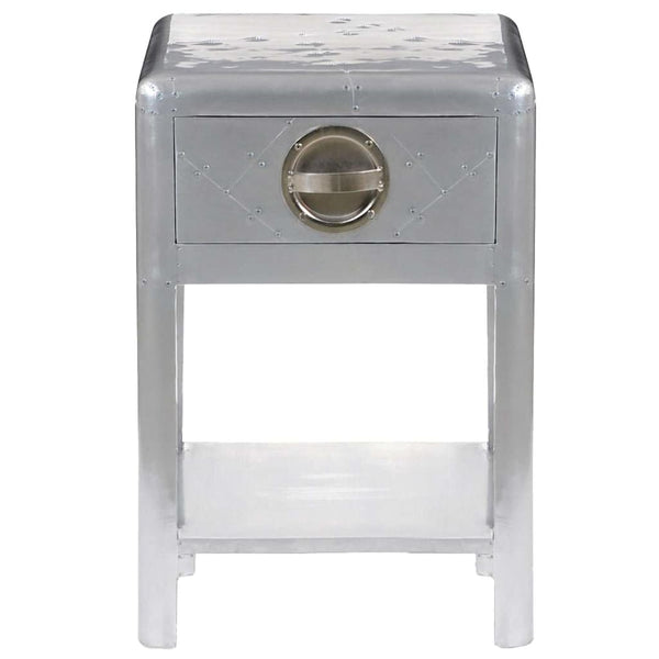 vidaXL Nightstand with 1 Drawer Vintage Aviator Airplane Style