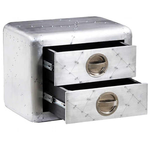 vidaXL Aviator Side Table Aluminum Vintage Airplane Style