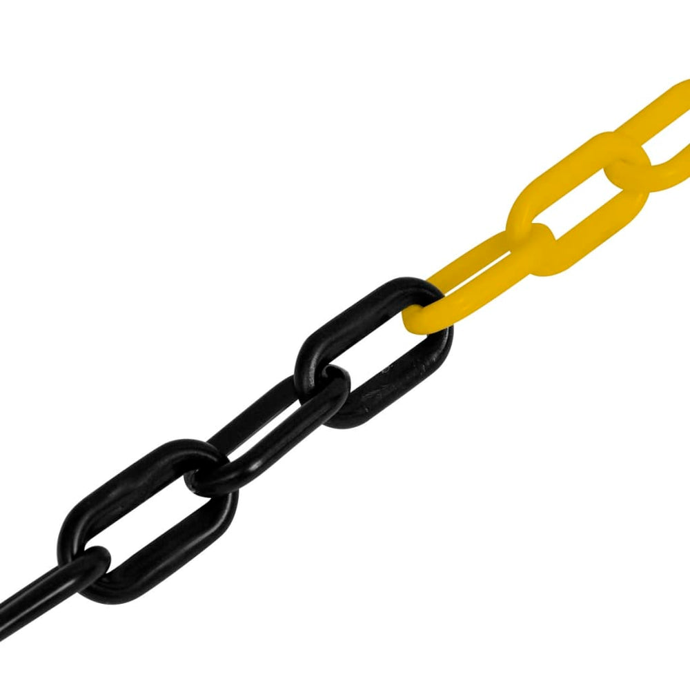 30 m plastic barrier chain yellow-black