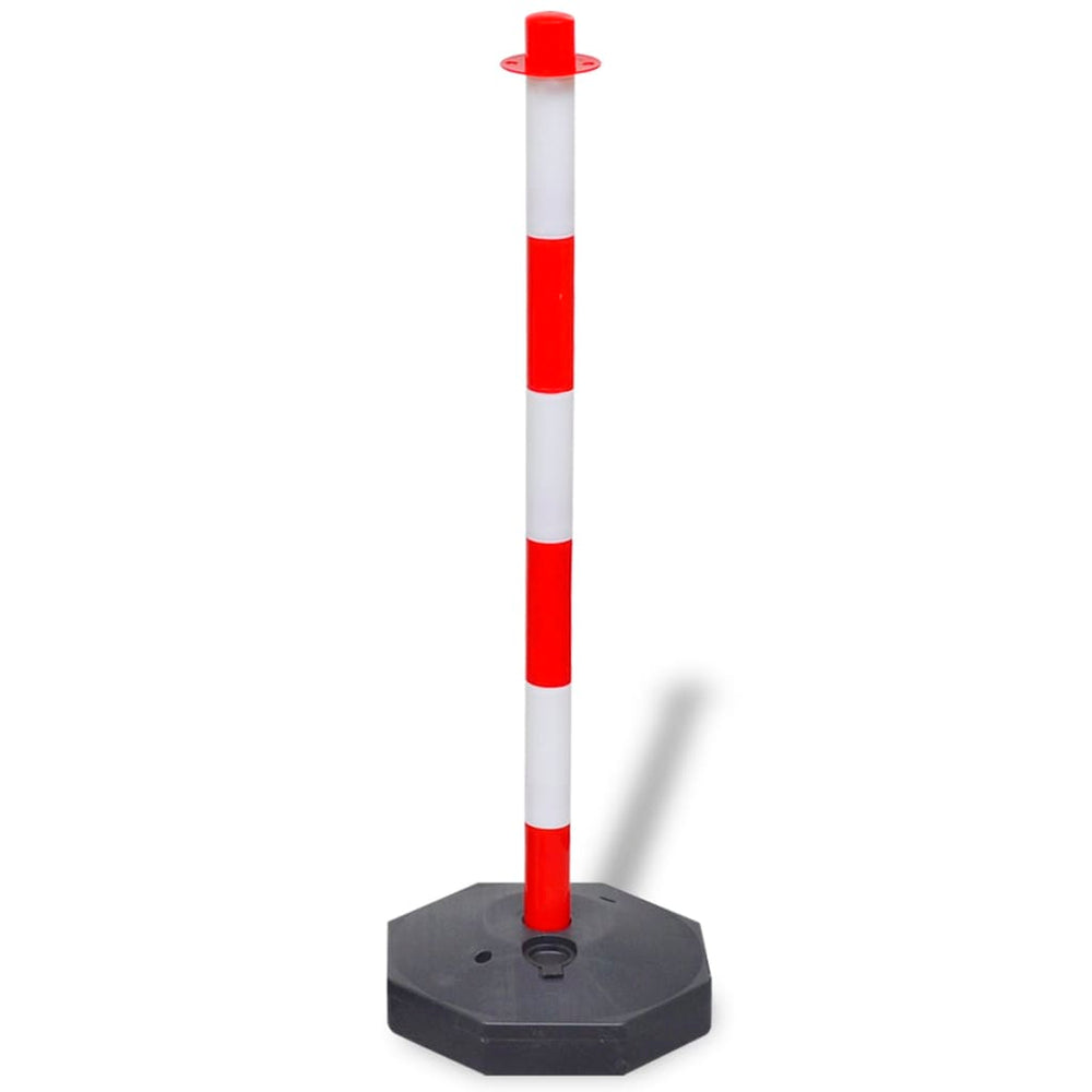 vidaXL Stanchion Set with 10 m Barrier Chain Plastic