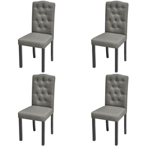 vidaXL Dining Chairs 4 pcs. Grey Fabric
