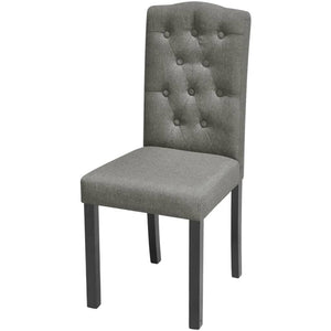 vidaXL Dining Chairs 4 pcs. Grey Fabric
