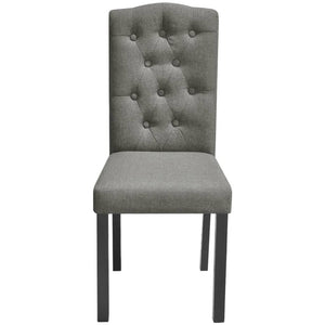 vidaXL Dining Chairs 4 pcs. Grey Fabric