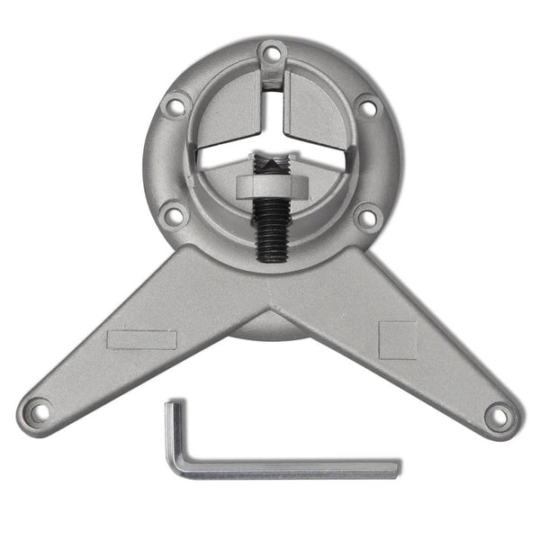 4x Height-Adjustable Table Leg Chrome 1100 mm