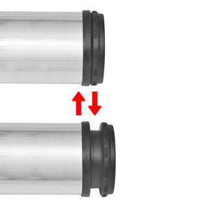 4x height-adjustable table leg brushed nickel 1100 mm