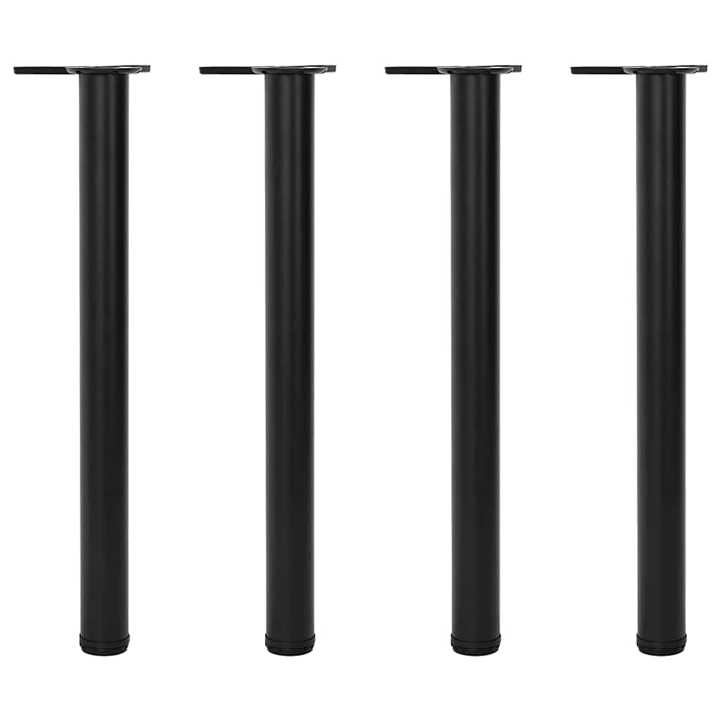 4x Height Adjustable Table Leg Black 710 mm