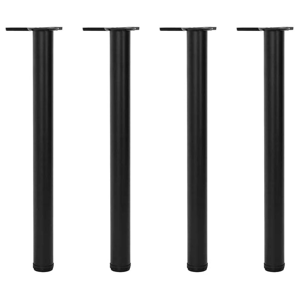 4x Height Adjustable Table Leg Black 710 mm