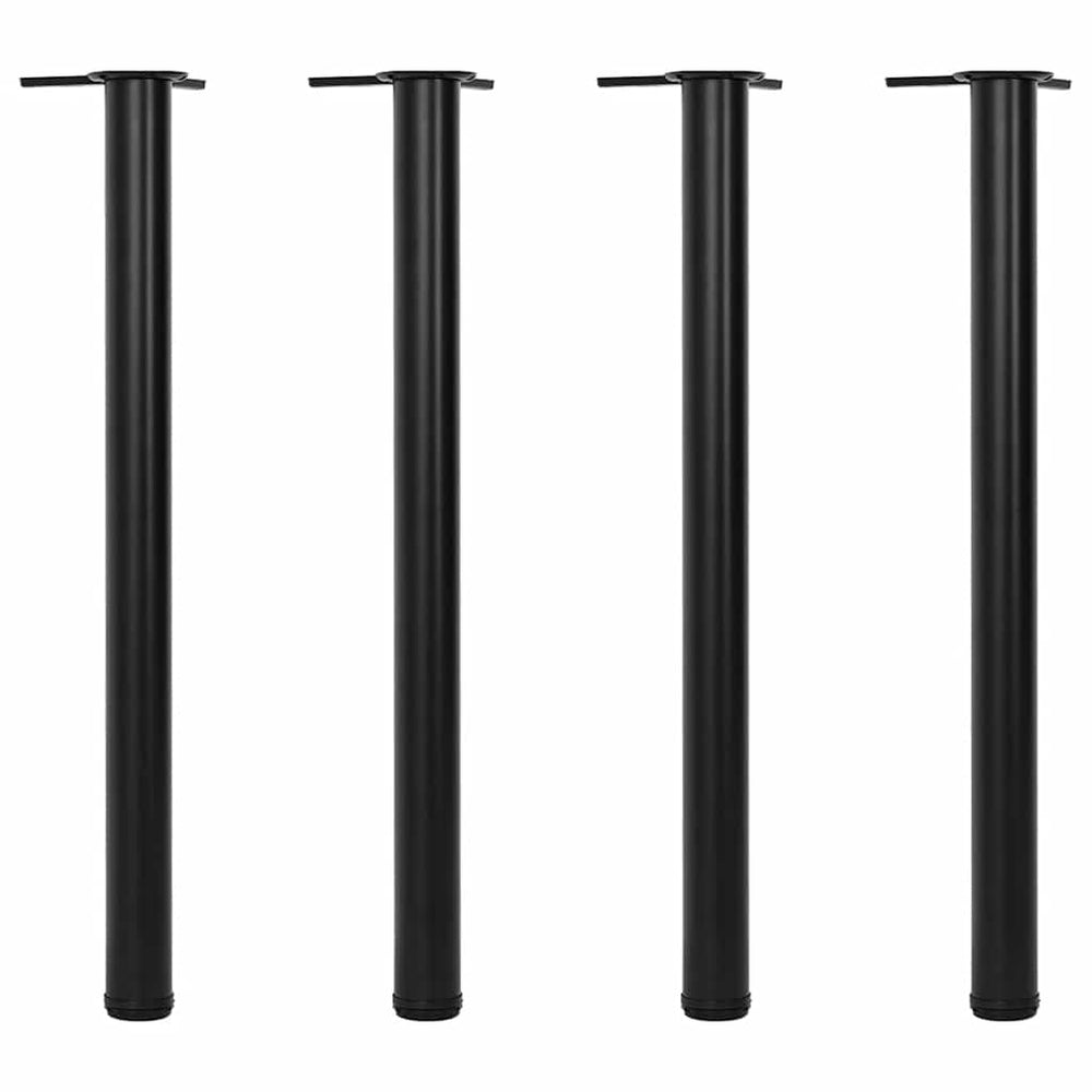 4 height-adjustable table legs black 870 mm