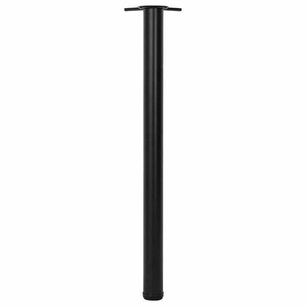 4 height-adjustable table legs black 870 mm
