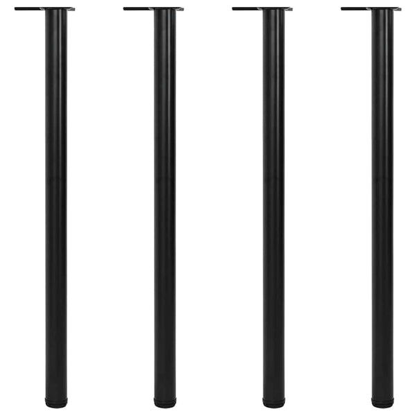 4 height-adjustable table legs black 1100 mm