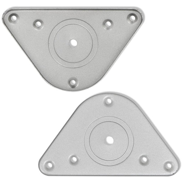 4 height-adjustable table legs brushed nickel 1100 mm