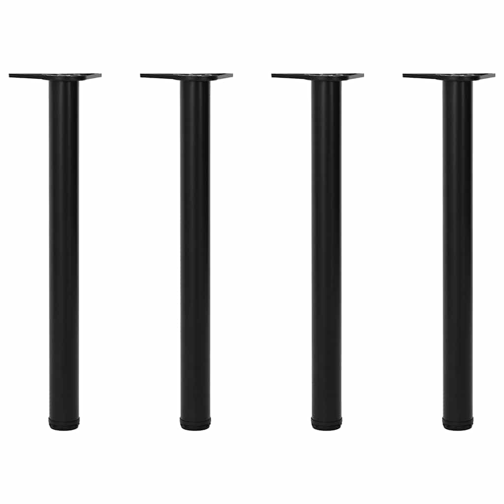 4x Height Adjustable Table Leg Black 710 mm