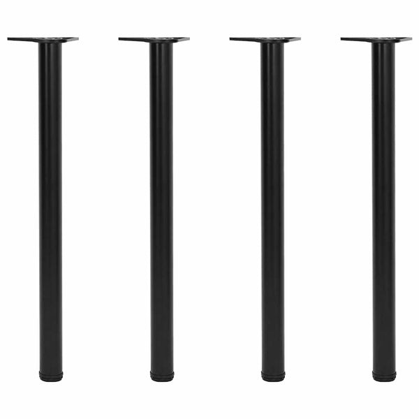 4 height-adjustable table legs black 870 mm