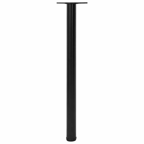 4 height-adjustable table legs black 870 mm