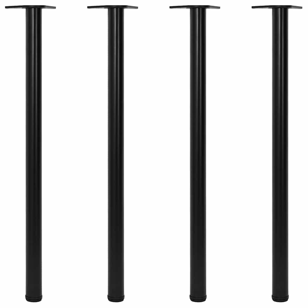4x Height-Adjustable Table Leg Black 1100 mm