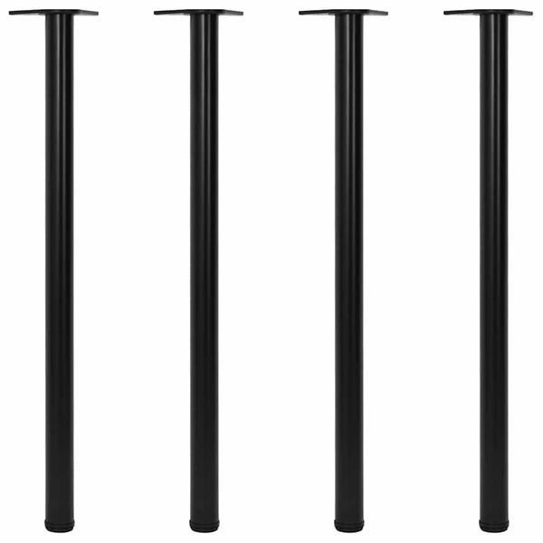 4x Height-Adjustable Table Leg Black 1100 mm