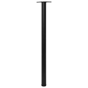 4x Height-Adjustable Table Leg Black 1100 mm
