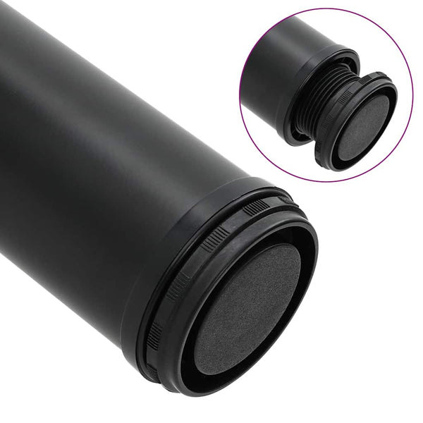 4x Height-Adjustable Table Leg Black 1100 mm