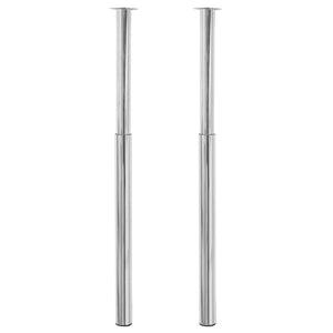 2 x telescopic table leg support leg chrome 710 mm-1100 mm