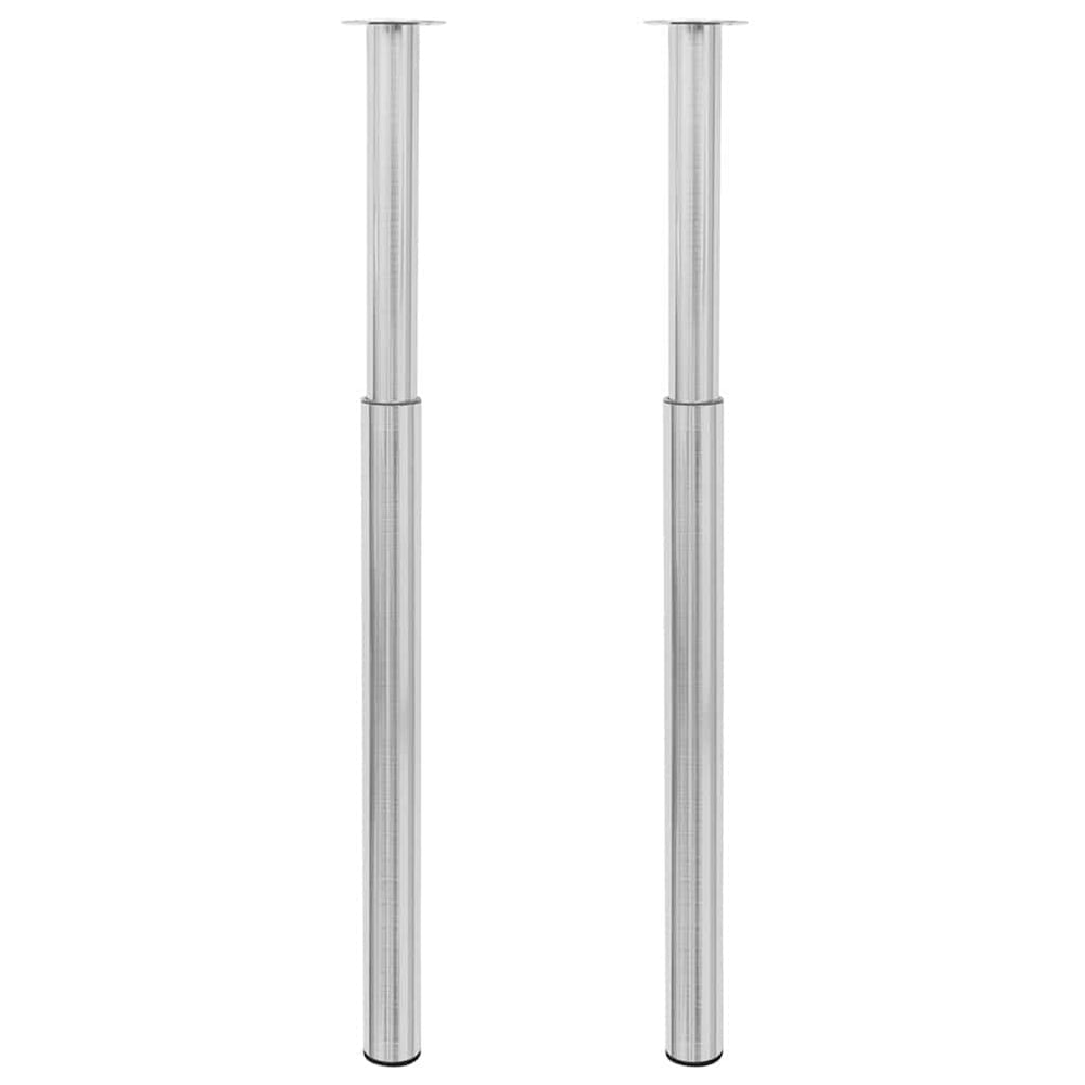 2 x Telescopic Leg Support Leg Table Leg Stainless Steel 710mm-1100mm