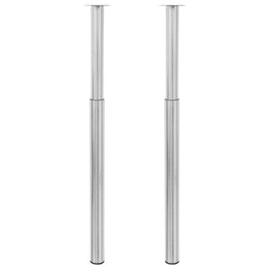 2 x Telescopic Leg Support Leg Table Leg Stainless Steel 710mm-1100mm