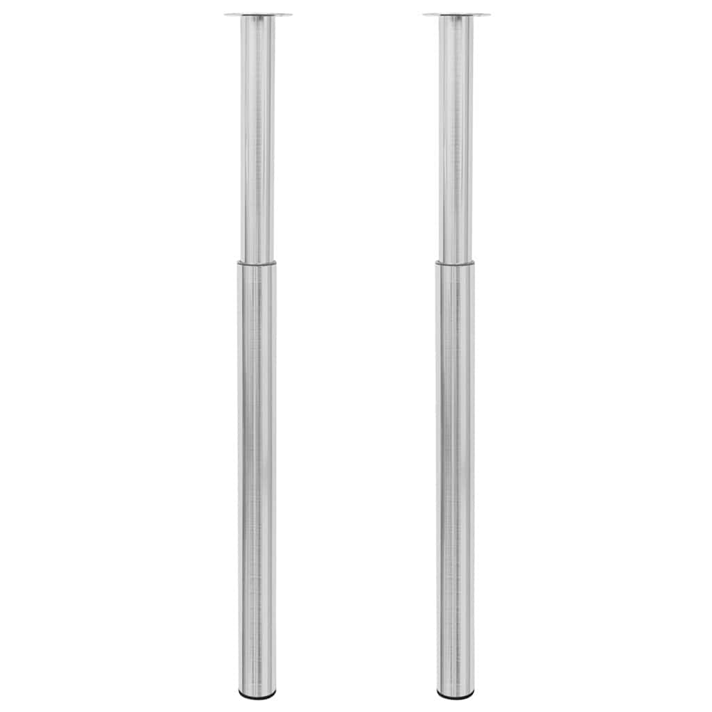 2 x Telescopic Leg Support Leg Table Leg Stainless Steel 710mm-1100mm