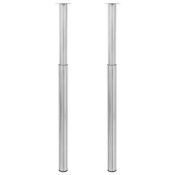 2 x Telescopic Leg Support Leg Table Leg Stainless Steel 710mm-1100mm