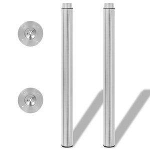 2 x Telescopic Leg Support Leg Table Leg Stainless Steel 710mm-1100mm
