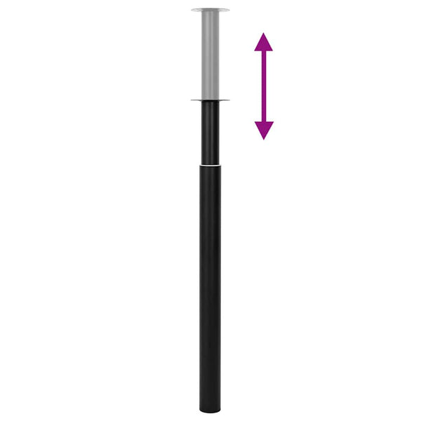 2 x Telescopic Table Leg Support Leg Table Base Black 710 mm-1100 mm