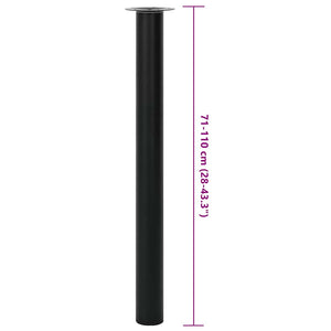 2 x Telescopic Table Leg Support Leg Table Base Black 710 mm-1100 mm