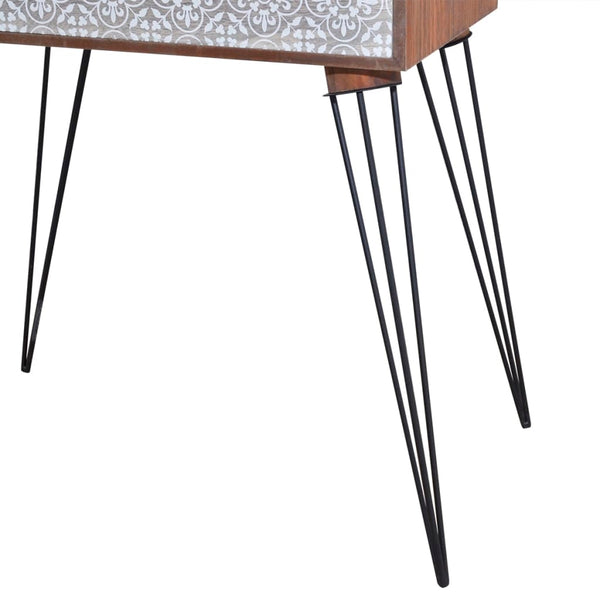 vidaXL Nightstand with 1 Drawer Rectangular Brown