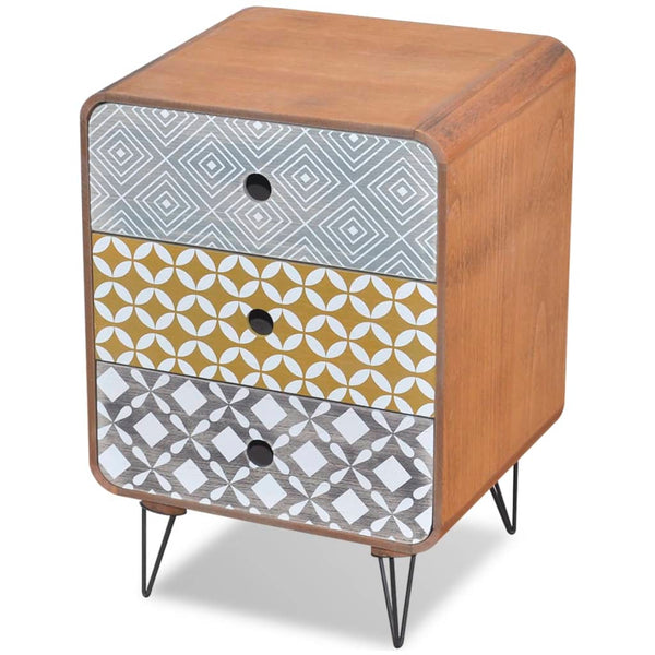 vidaXL Sideboard with 3 Drawers Brown