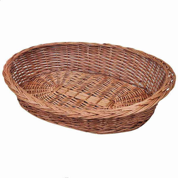 vidaXL Wicker Dog Bed Natural 90 cm
