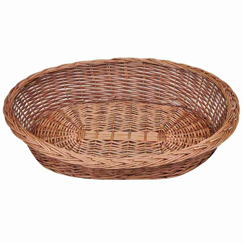 vidaXL Wicker Dog Bed Natural 90 cm