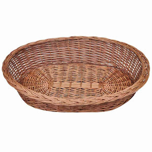 vidaXL Wicker Dog Bed Natural 90 cm