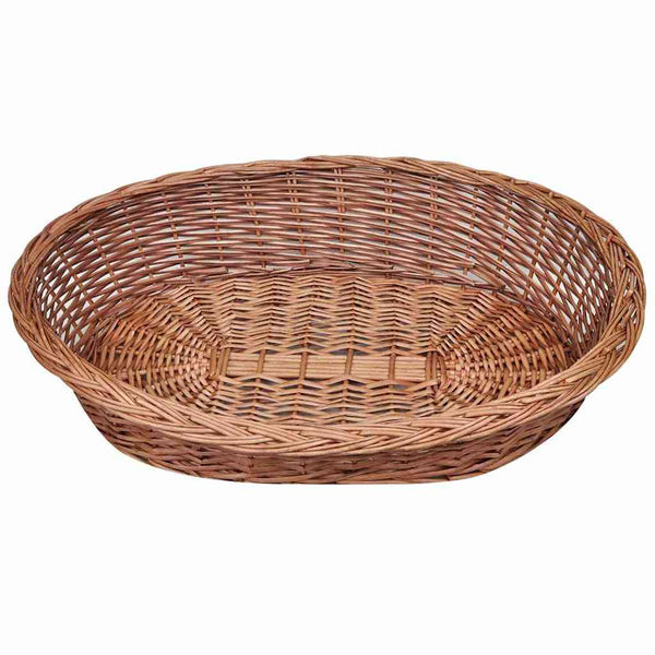 vidaXL Wicker Dog Bed Natural 90 cm