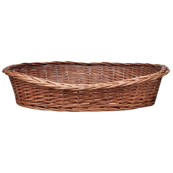 vidaXL Wicker Dog Bed Natural 90 cm