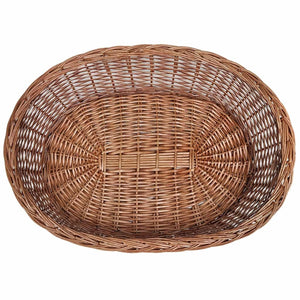 vidaXL Wicker Dog Bed Natural 90 cm